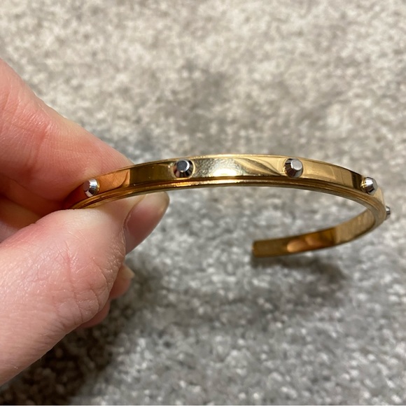 Michael Kors Heritage Astor Studded Cuff Bracelet Rose Gold and Silver Tone - Picture 5 of 8